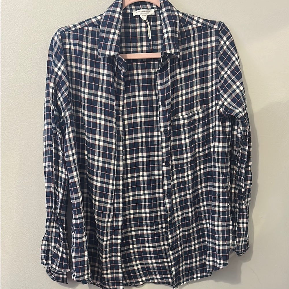 Plaid Button-Up Shirt